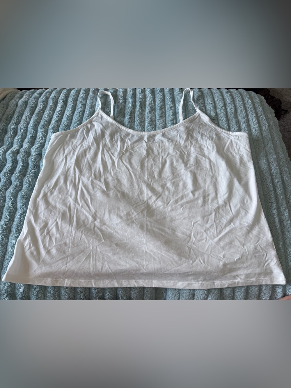 Old Navy First Layer White Adjustable Strap Cami Tank Top 4X